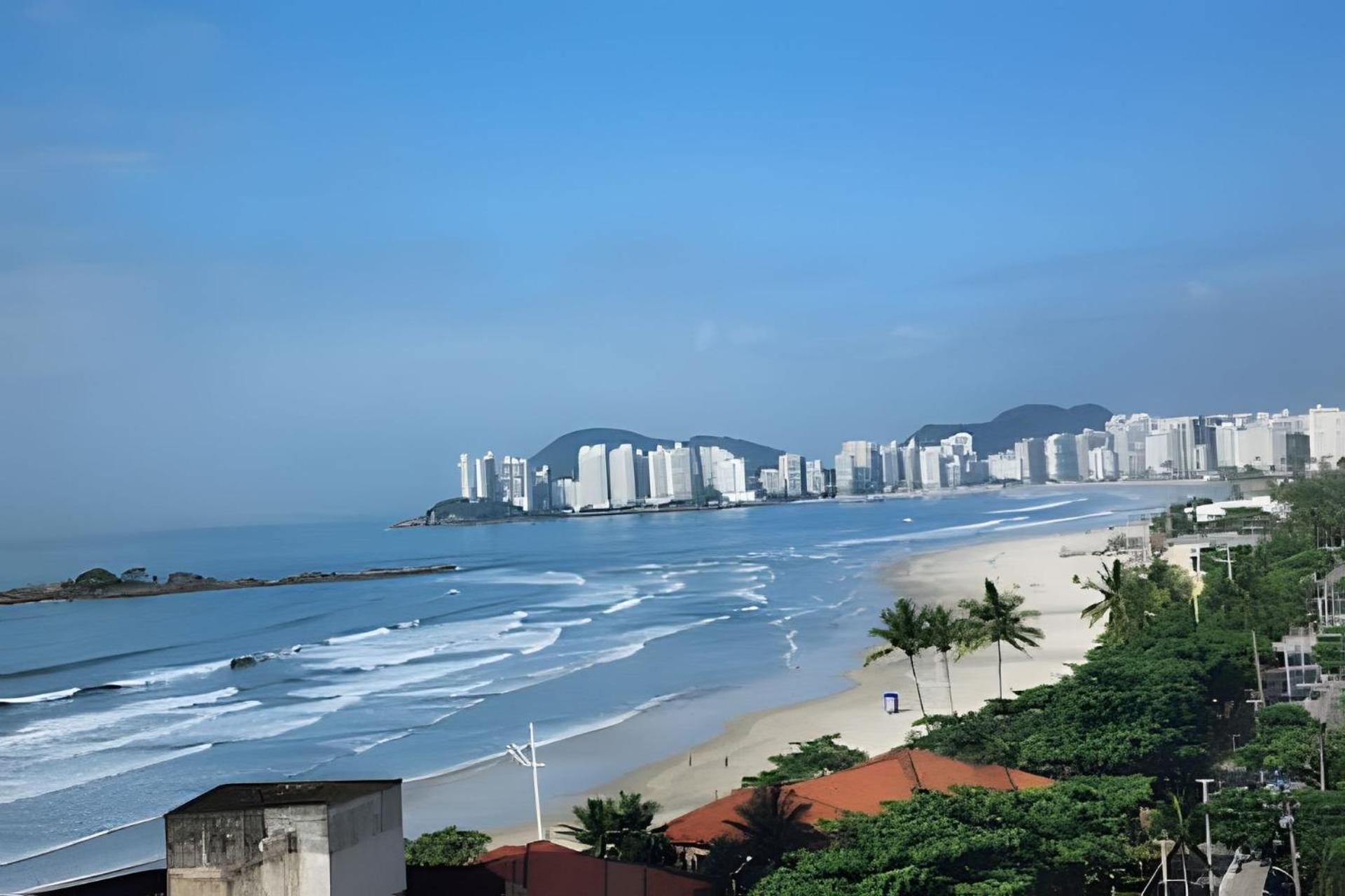 Vista-Mar - 3 Suites Com Ar Condicionado E Quarto Casal Com Ar Condicionado - 100M Da Praia Guaruja Exterior photo
